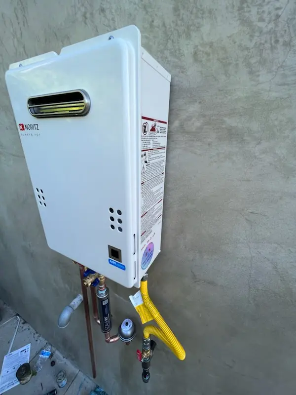 Tankless water heater installation for Westmore homes